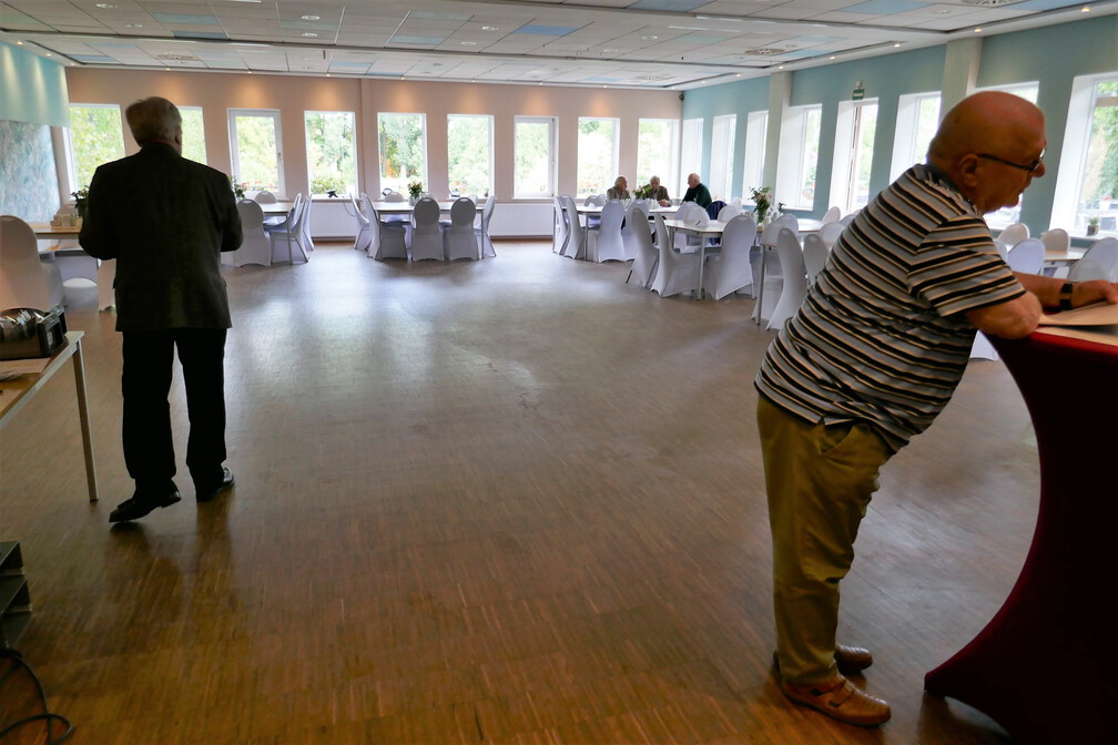 Die Ersten sind schon eingetroffen.