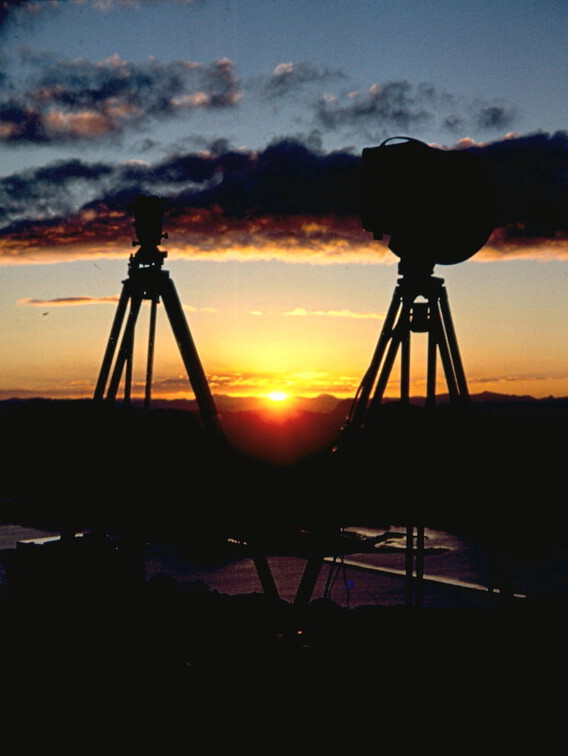 Vorbereitung zur Nachtmessung im Gebirge