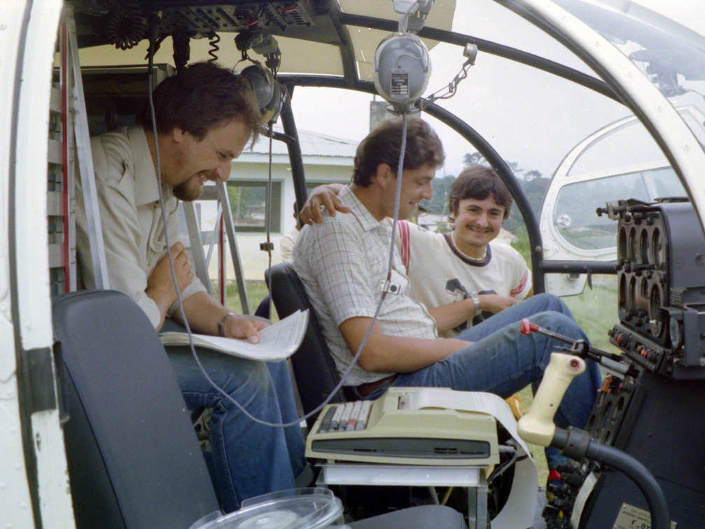 Vorbereitung des Messflugs: K.Grunau, B.Wolf, Pilot