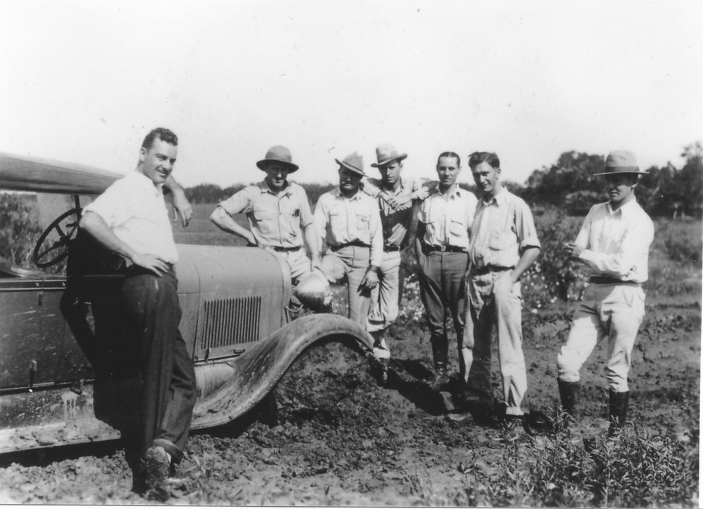 Ein neuer Trupp, der für die Marland Oil Co. arbeitete.