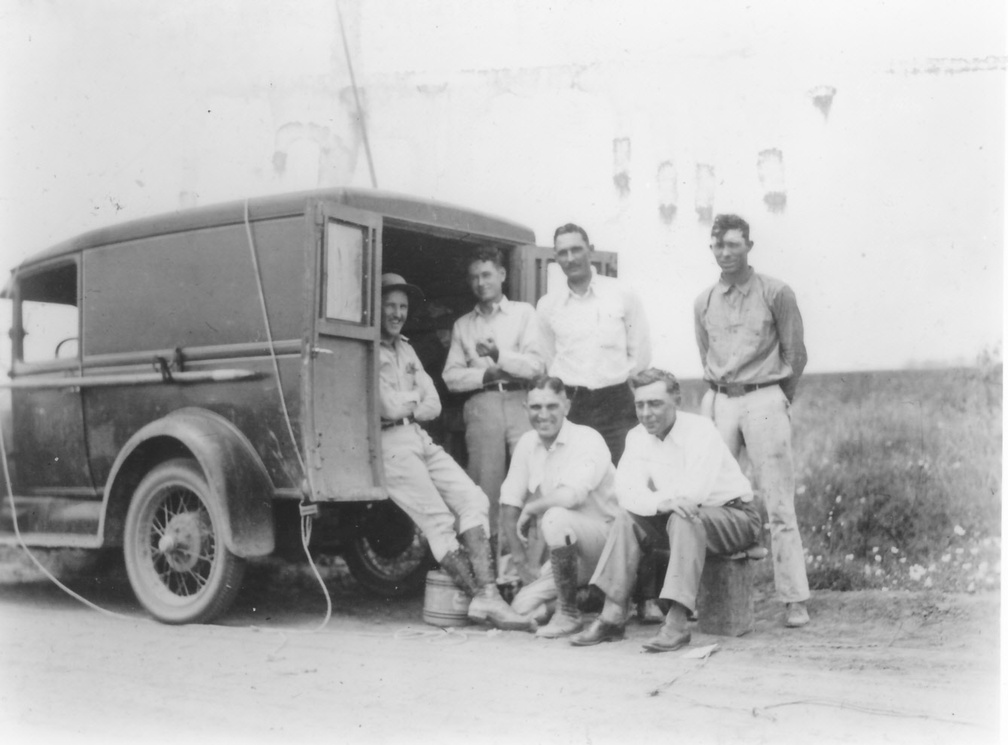 Ein neuer Trupp, der für die Marland Oil Co. arbeitete.