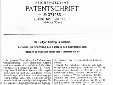 PATENTSCHRIFT Nr. 371963, Neuausgabe des Patents am 23.3.1923 nach abgewiesener Nichtigkeitserklärung.