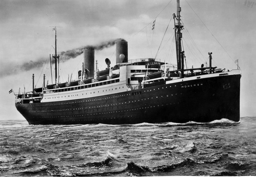 Die MÜNCHEN des NDL wurde 1923 für die Nordatlantikroute in Dienst gestellt... und fuhr mit Unterbrechungen bis 1930 nach New York. Nach einem Brand dort wurde das Schiff umgebaut und in STEUBEN umgetauft. Sie sank 1945 in der Ostsee.