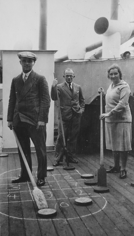 Shuffelboard, dass Standardspiel an Bord.