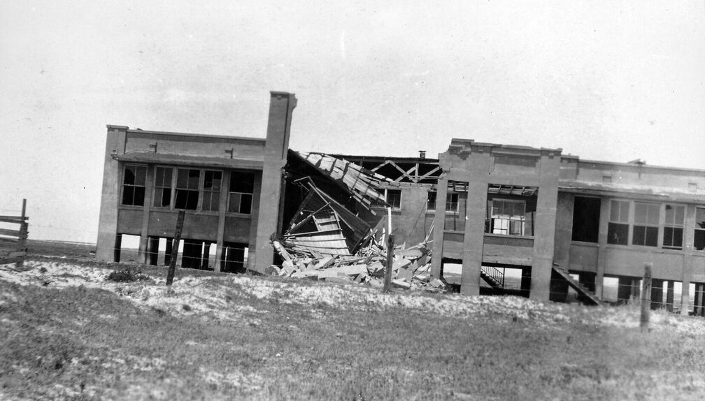 Selbst massiv aussehende Häuser wurden ein Opfer des Hurrikans