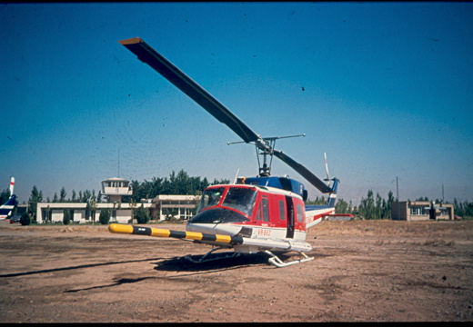 Hubschrauber auf dem Flugfeld Qazvin
